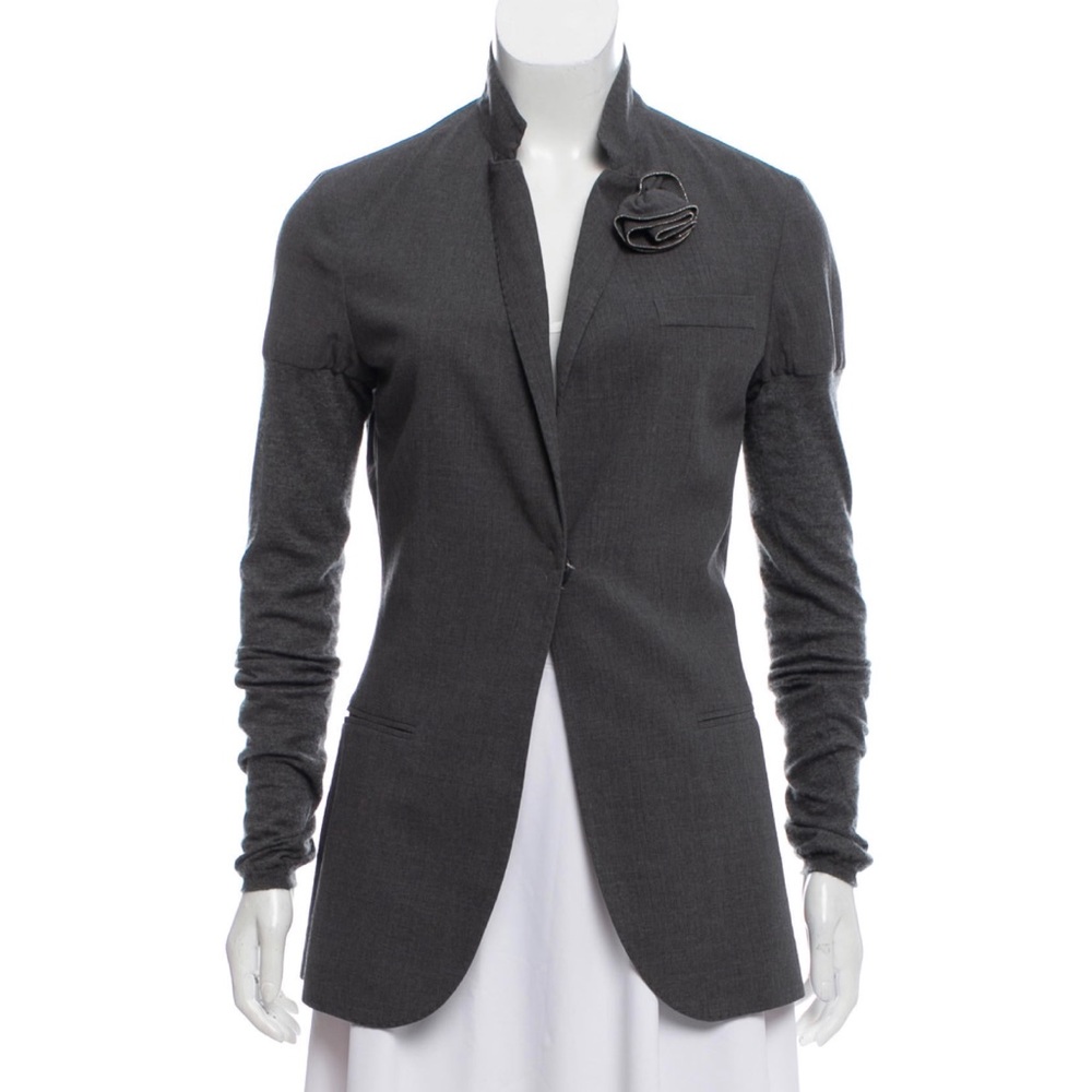 Brunello Cucinelli Wool Knit Embellished Jacket
